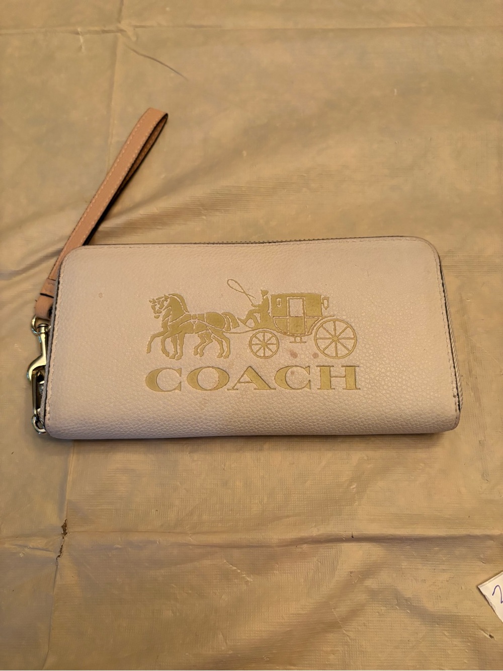 Coach Long Zip Around Wallet With Horse And Carriage